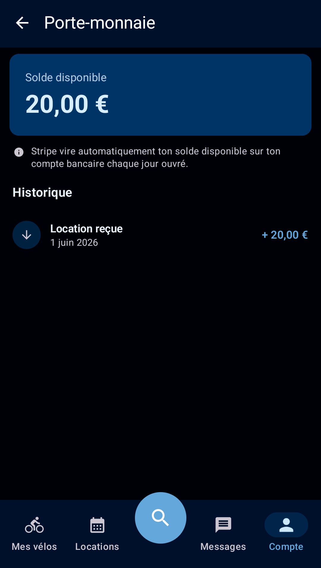 écran de portefeuille